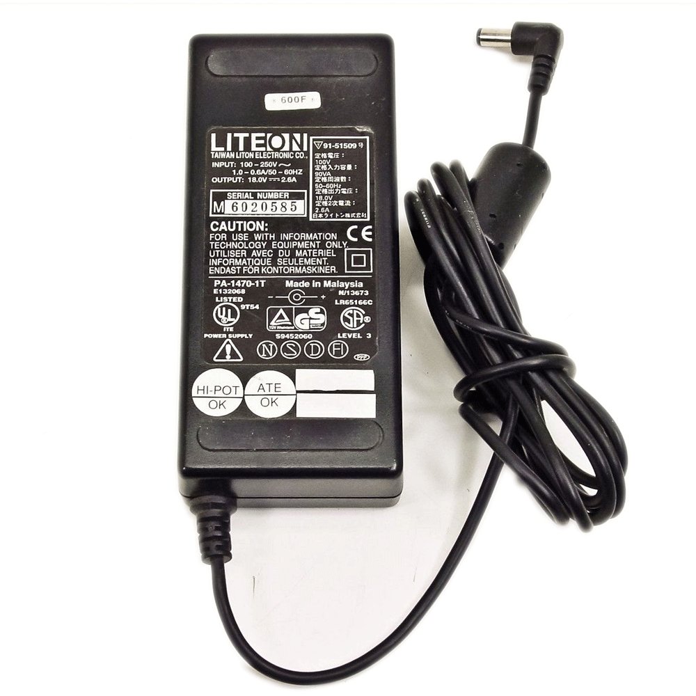 Lite-On AC Power Supply Adapter 18V - 2.6A No. PA-1470-1T (Refurbished)