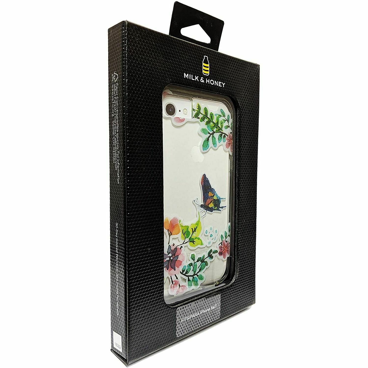 Milk and Honey Hybrid Hardshell Case Cover iPhone 7 6s 6 Clear Multi Butterfly