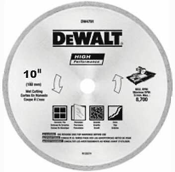 DEWALT DW4792 10-Inch Tile Blade