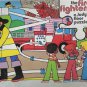 Vintage 1976 The Fire Fighters A Judy/Instructo Floor Puzzle 15 Large Pieces