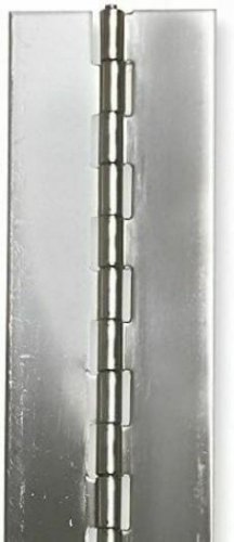 180 Continuous Piano Hinge Without Holes, Dull Aluminum, Door Leaf: 48" L x 1-1/