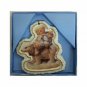 Enesco 1998 Cherished Teddies Porcelain Hanging Ornament Bearing Tidings Of Joy
