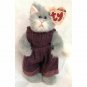 Ty Attic Treasures Whiskers 8 Plush Cat (Dark Purple Jumper)