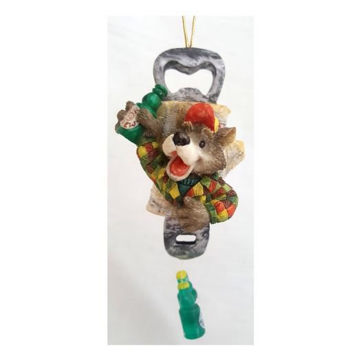 Up North Brewery Ornament Wolf With Beer On Bottle Opener