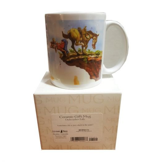 Leanin Tree Ceramic 12oz Coffee Mug Prospector Horse Desert Sometimes Life is J