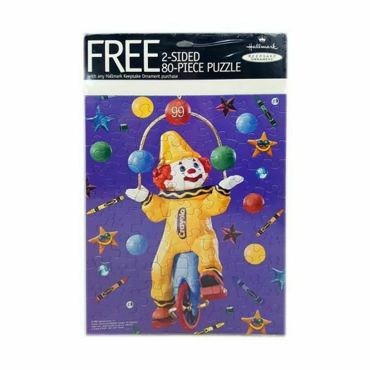 Hallmark 1999 Clownin Around Crayola Crayon 2Sided Puzzle 80 Piece