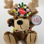 1998 Collectible Coca-Cola Brand Bean Bag Plush - Reindeer In Festive Coca-Cola