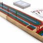 Solid Wood Cribbage Folding Board with Playing Cards