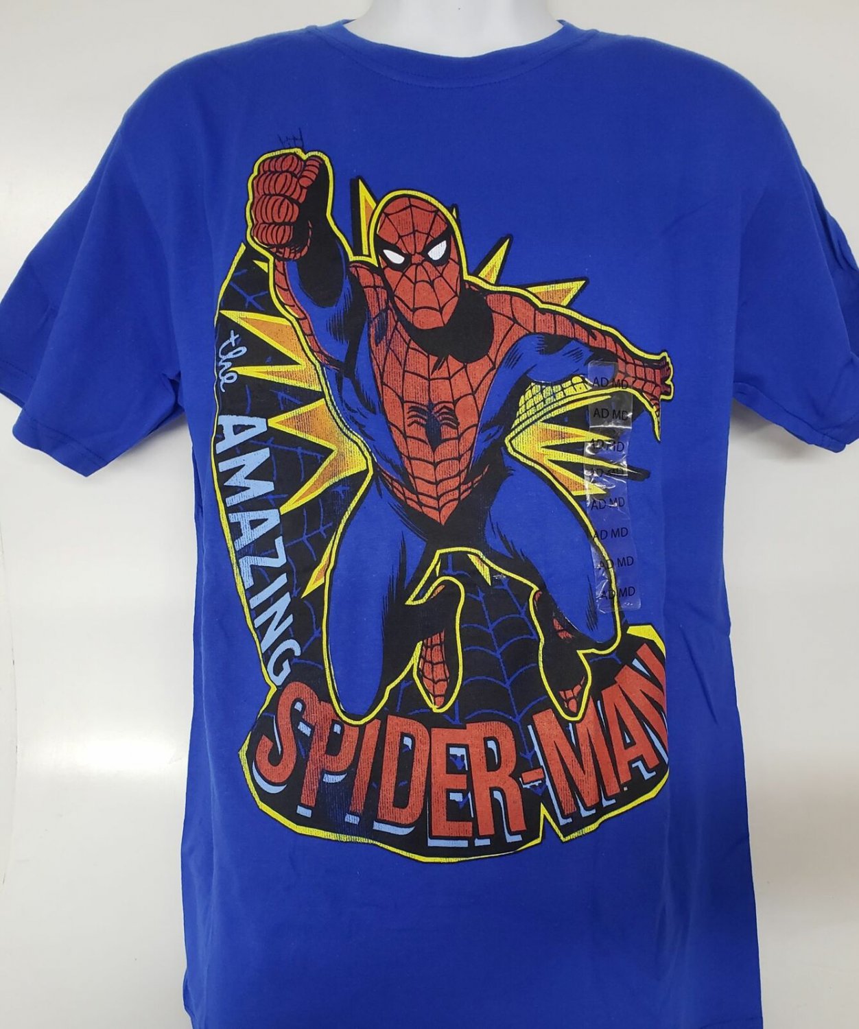 Marvel Amazing Spider-man Graphic Short Sleeve T-shirt Adult Size L Blue