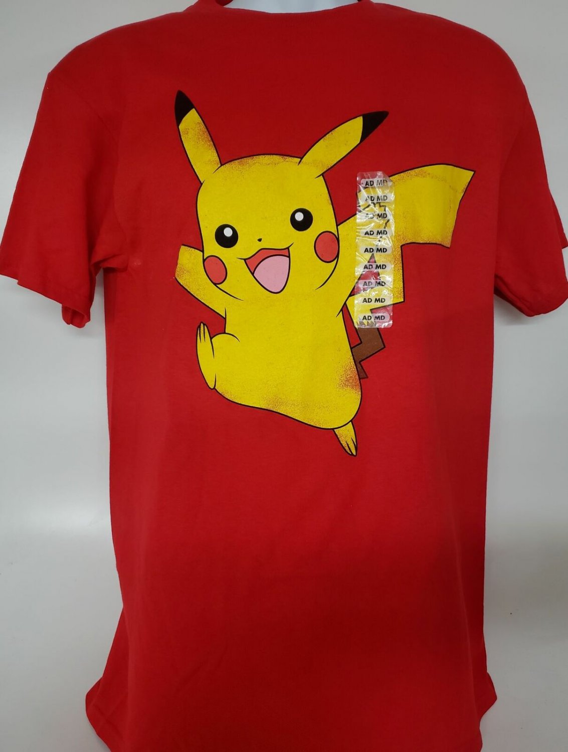 Pok&Atilde;&copy;mon Pikachu Graphic Short Sleeve T-shirt Adult Size Medium Red