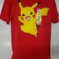 Pokémon Pikachu Graphic Short Sleeve T-shirt Adult Size Medium Red