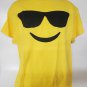 Smiley Face Shades Graphic Short Sleeve T-shirt Adult Size Large Yellow