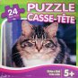 Fluffy Feline Fat Tabby Cat 24 Piece Puzzle