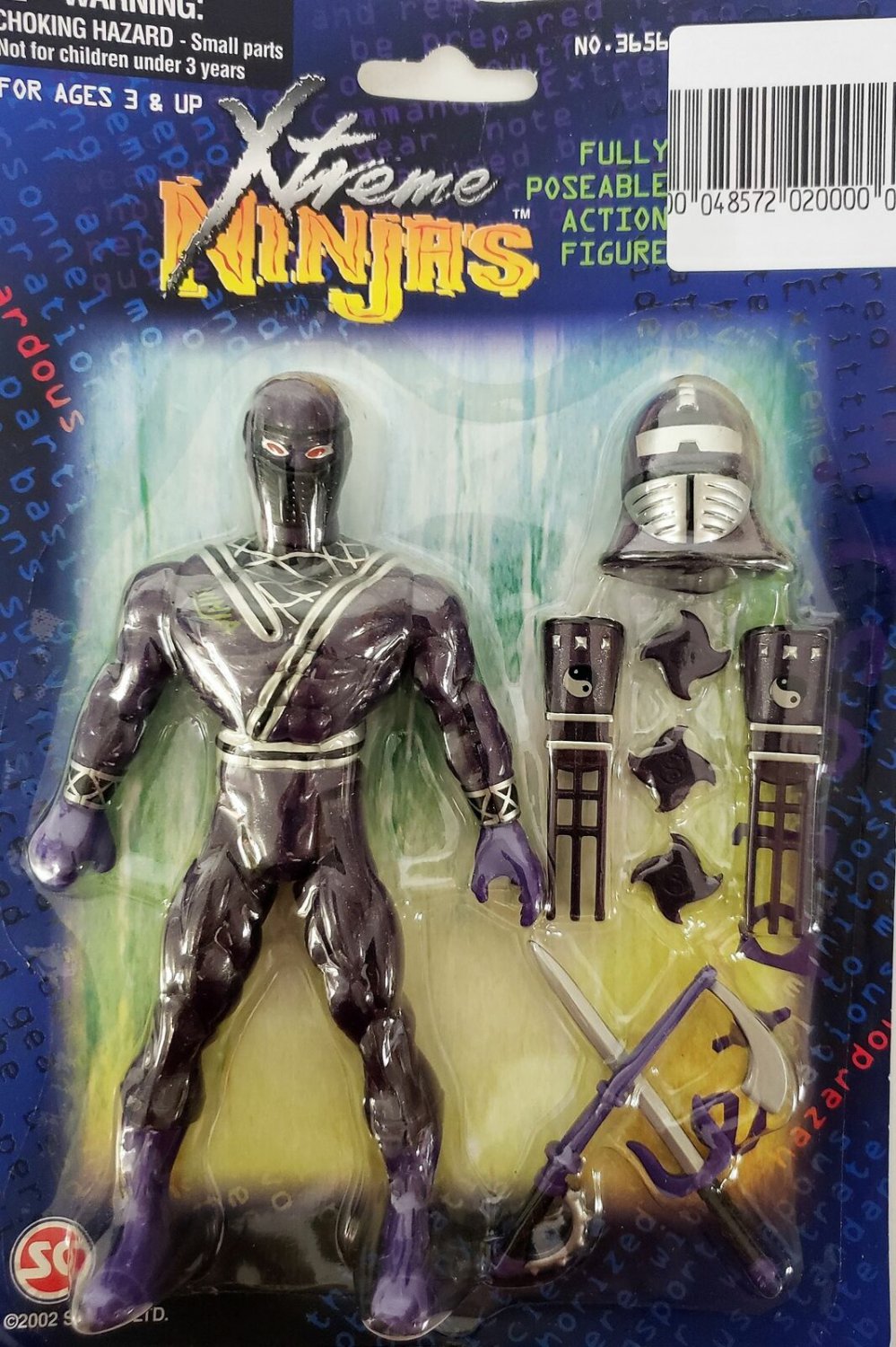 Sunco Ltd Extreme Ninjas Fully Poseable Action Figure 6 Black  Purple