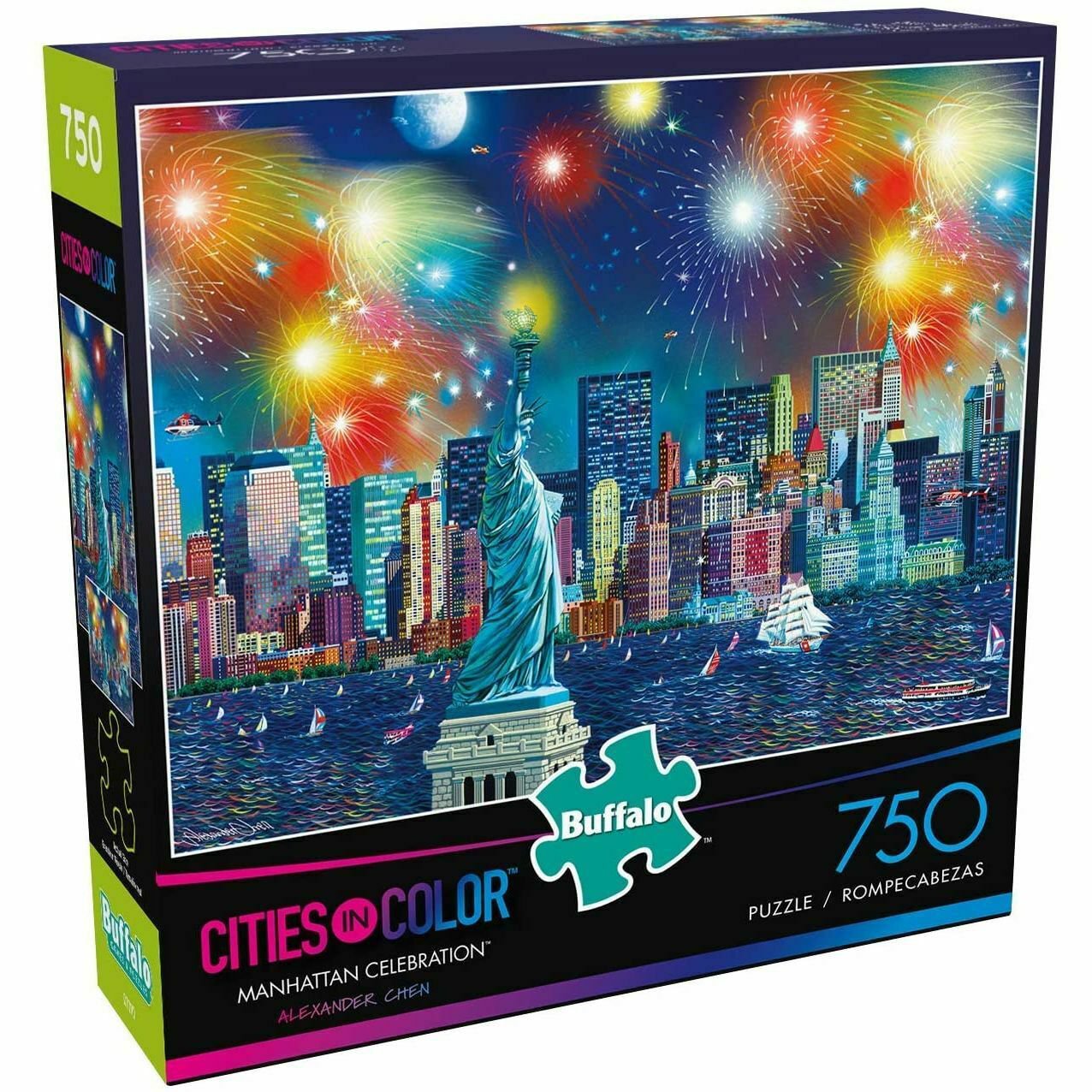Buffalo Games - Cities in Color - Manhattan Celebration - 750 Piece Puzzle