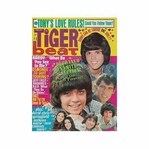 Tiger Beat  Donny, Randy, Tony - April 1974 (Collectible Single Back Issue Maga