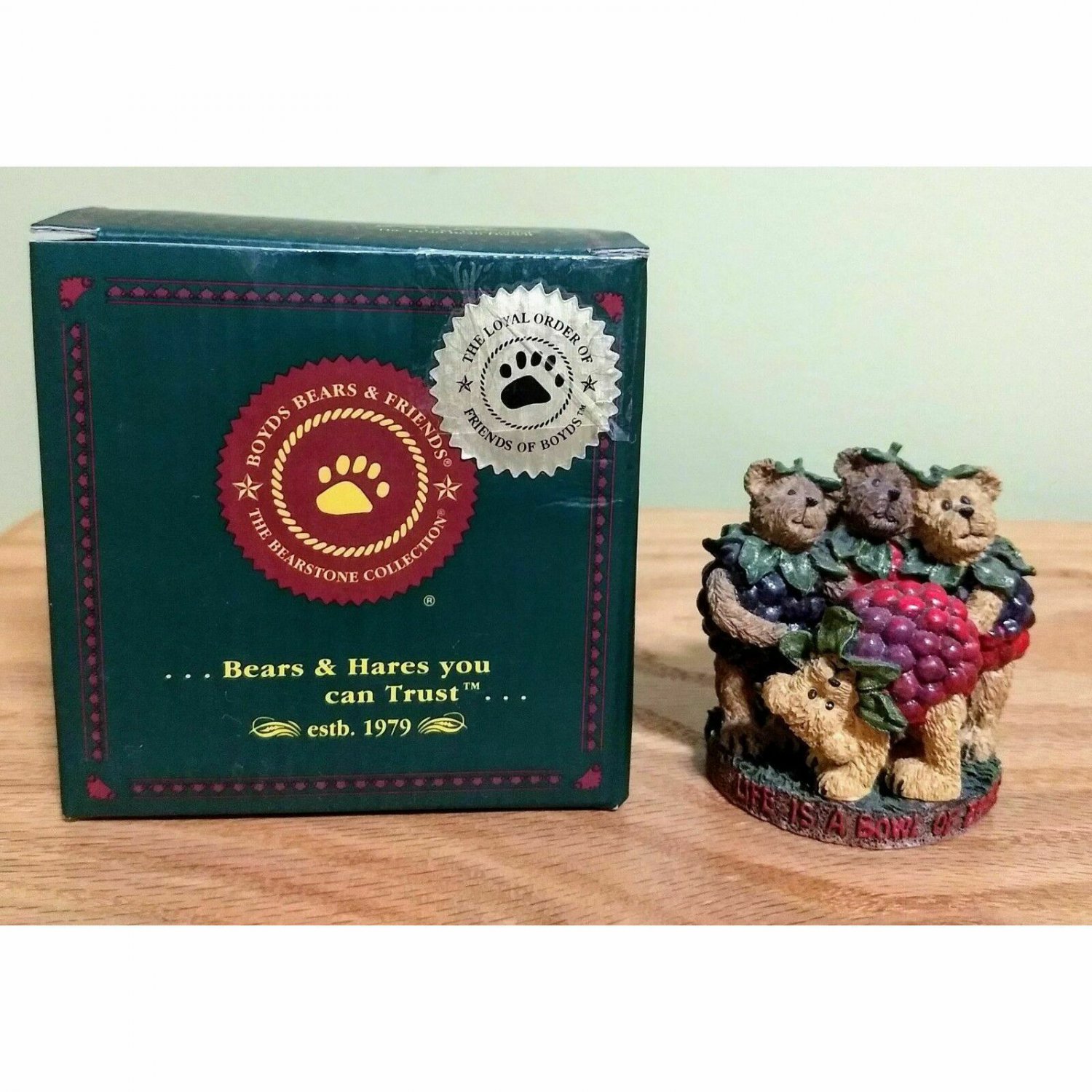 Boyds Bears Bearstone Resin Figurine Frank, Oscar, Barney & Stu We Be Jammin LIF