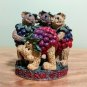 Boyds Bears Bearstone Resin Figurine Frank, Oscar, Barney & Stu We Be Jammin LIF