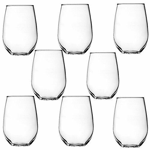 Anchor Hocking 8-Pack Vienna Stemless White Wine Beverage Set, 15-Ounce