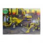 2 Piece Set Jumbo Construction Site Puzzle & Coloring Poster Caterpillar Dump T