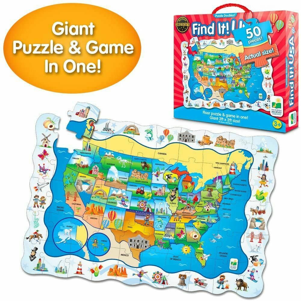 The Learning Journey Puzzle Doubles &acirc;�� Find It! USA &acirc;�� 50 Piece Puzzle - Toddler