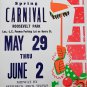 Original Retro Circus Poster - Skerbeck Bros. Mona Shores Optimists Spring Carni