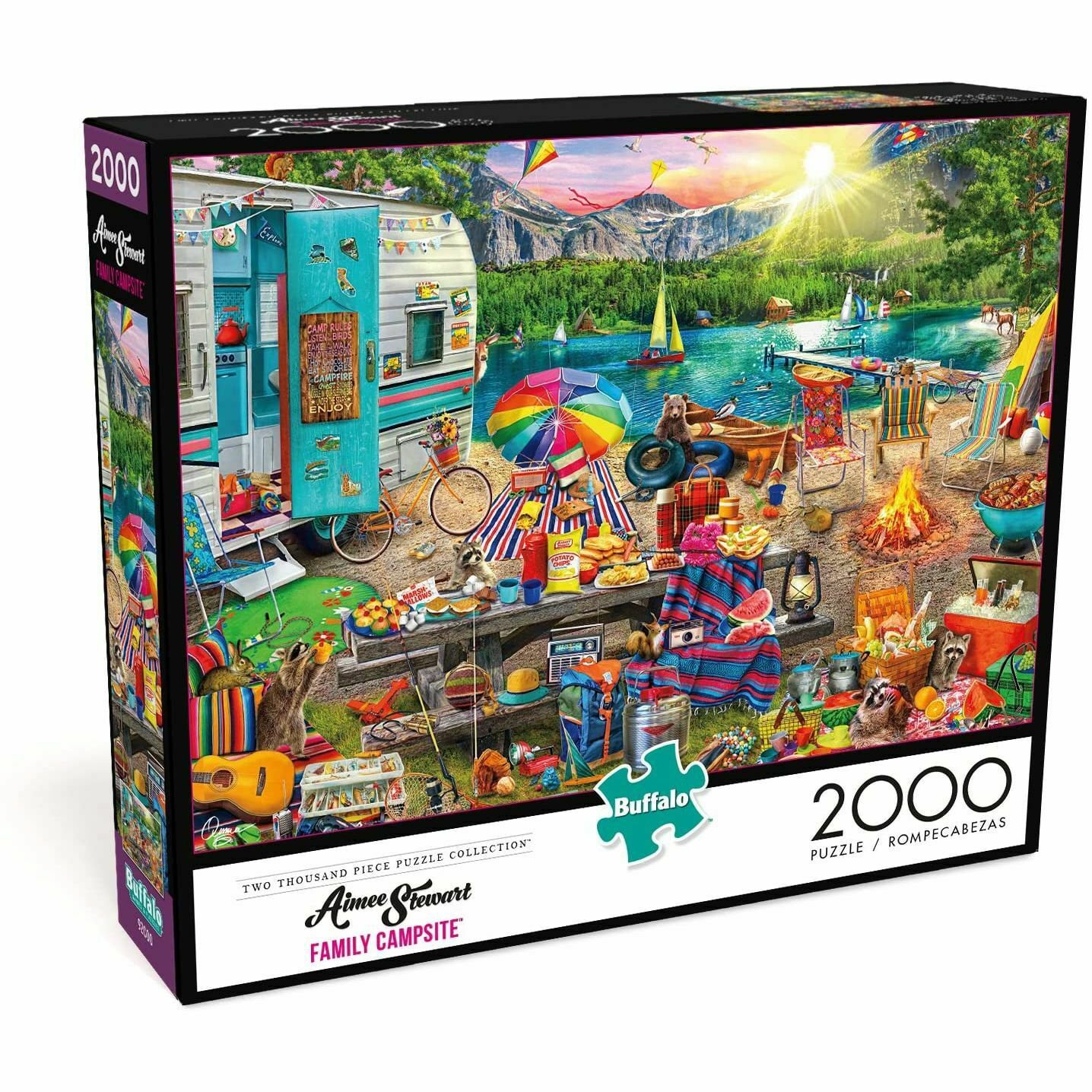 Buffalo Games - Aimee Stewart - Family Campsite - 2000 Piece Jigsaw Puzzle