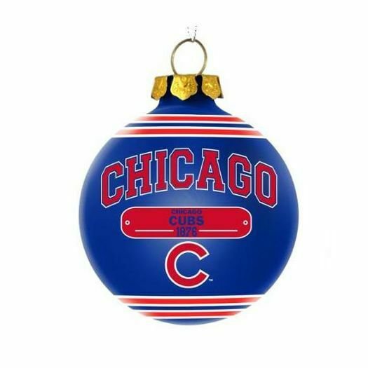 Chicago Cubs Official MLB 2014 Christmas Glass Ball Ornament by Forever Collect