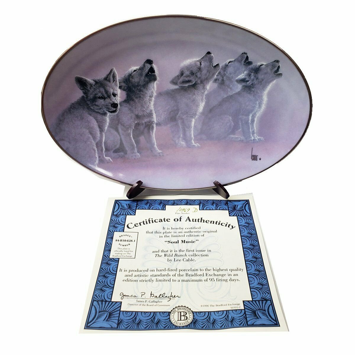 Wolf Plate "Soul Music" from The Wild Bunch Collection by Lee Cable 1997 #56591