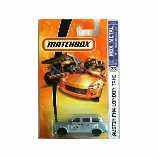 Matchbox 2007 -#33 Austin FX4 London Taxi Blue 1:64 Scale Collectible Die Cast