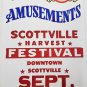 Original Retro Circus Poster - Schmidt Amusements Scottville Harvest Festival
