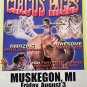 Original Vintage Retro Circus Poster - Circus Pages Feat. Jungle Cats Muskegon,