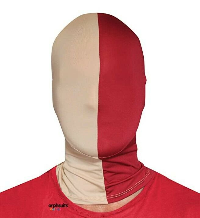 Morphsuit Mask For Halloween - Gold/Maroon
