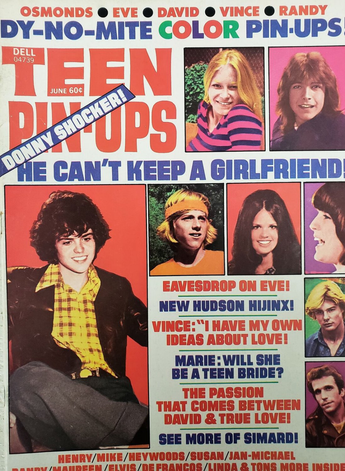 Teen Pin-Ups Michael Jackson, Elvis Presley, David Cassidy, Susan Dey, Maureen