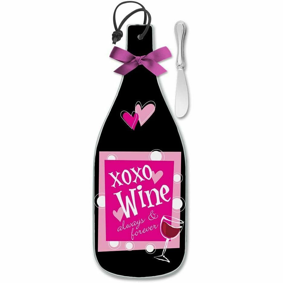 Epic Products Xoxo Wine Cheese Server and Spreader Set, 4.25 by 12"