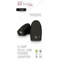 Vivitar 2-Amp Dual USB Wall Power Adapter - Black
