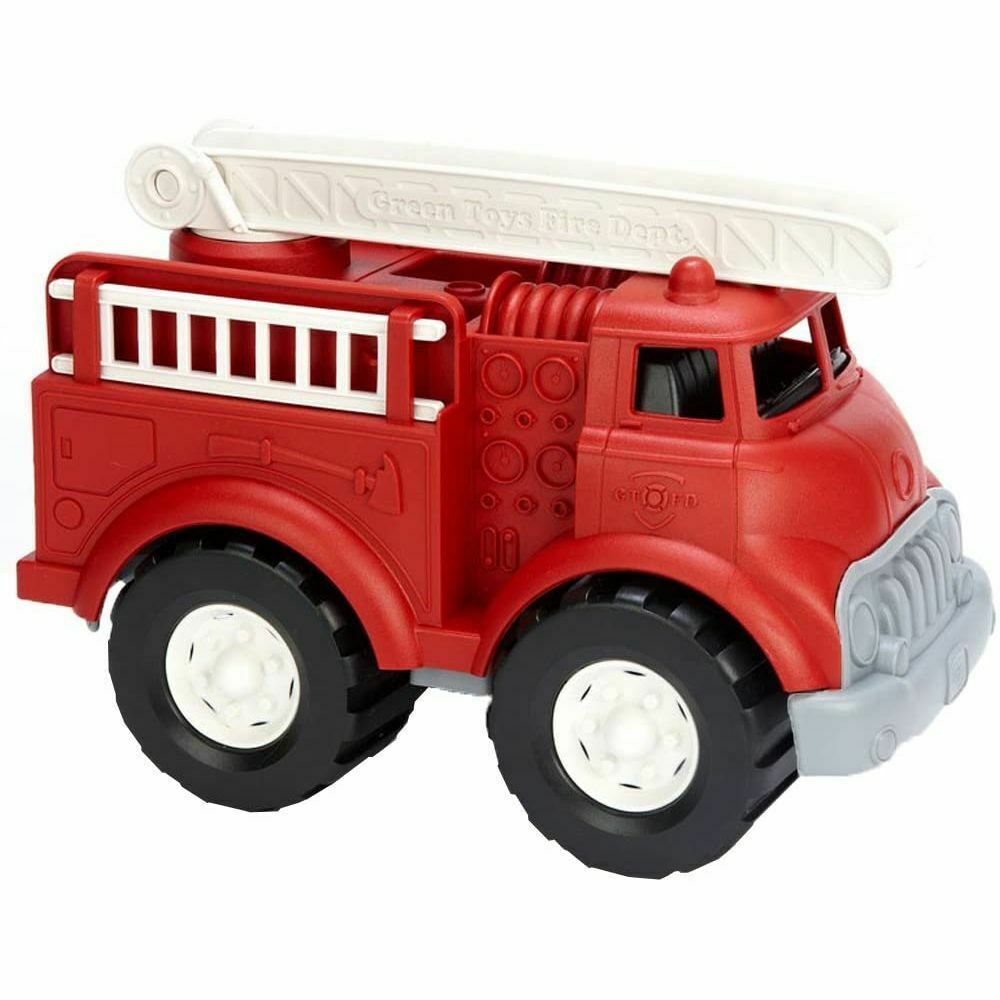 Green Toys Fire Truck - BPA Free, Phthalates Free Imaginative Play Toy for Impr