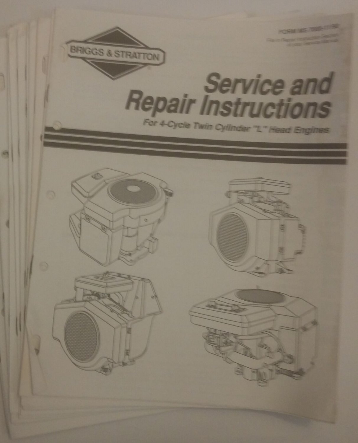 Briggs & Stratton Service and Repair Instructions For 4-Cycle Twin Cylinder "L"