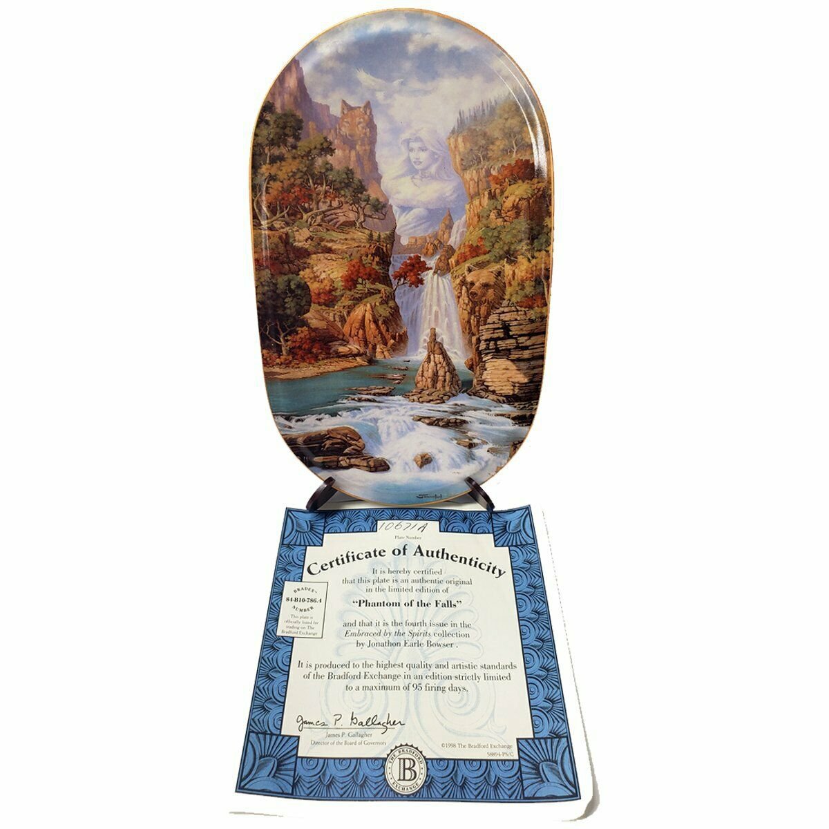 Native American Indian Collector Plate "Phantom of the Falls" by Jonathon Earle