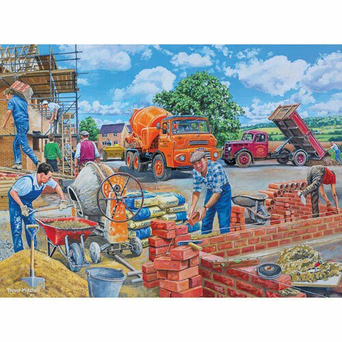 Bits And Pieces 300 Large Piece Puzzle - Builders at Work