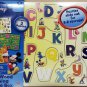 Disney Real Wood Learning Puzzle Box Includes 3 Puzzles - ABC's, Numbers, Shapes