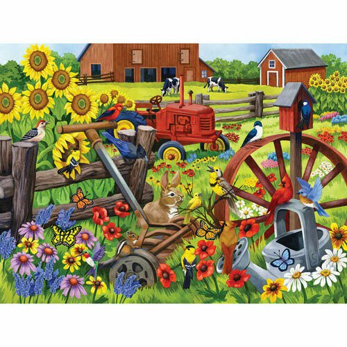 Bits And Pieces 300 Large Piece Puzzle - Singing in the Meadow
