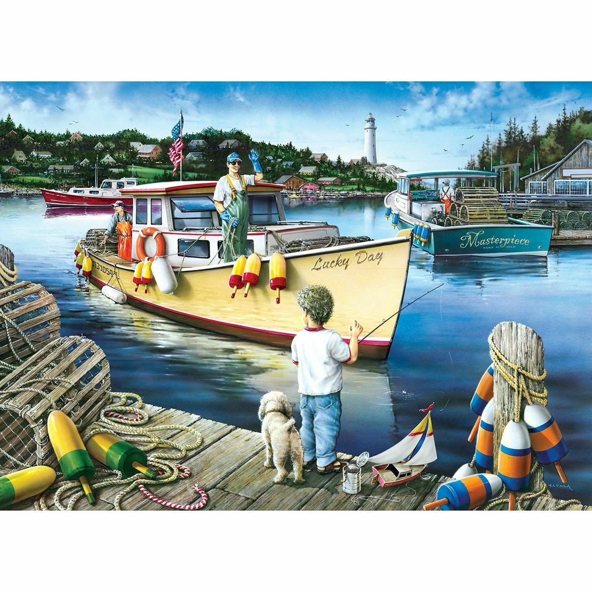 MasterPieces Childhood Dreams Jigsaw Puzzle, Lucky Day, Featuring Art by Dan Ha
