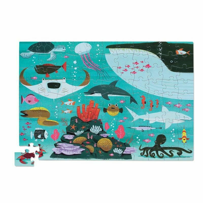 Crocodile Creek Ocean Travel Pouch Puzzle - 100 Piece