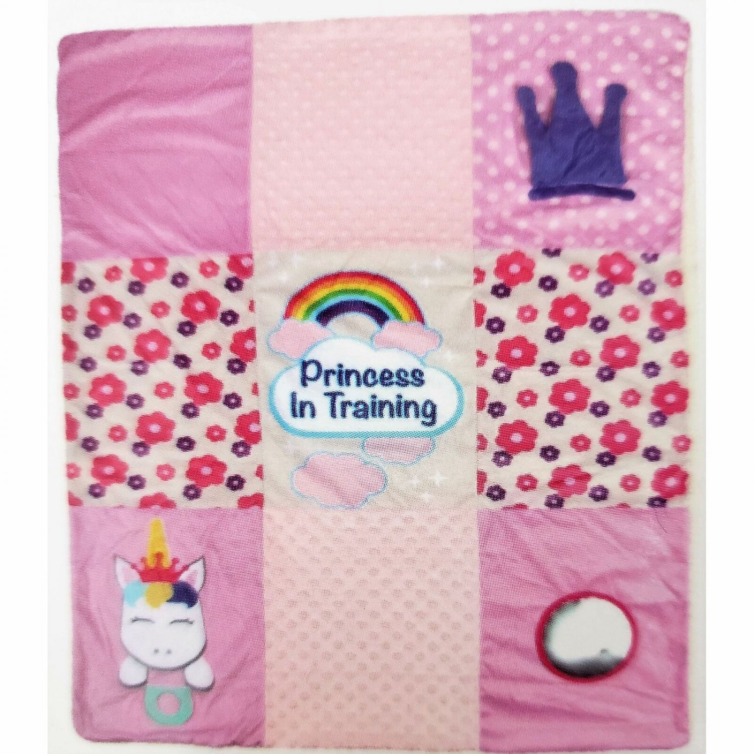 Born Loved Baby Interactive Blanket 30" x 40" With Teething Ring Princess in Tra