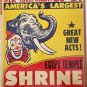 Original Vintage Retro Circus Poster - Bayfront Center St. Petersburg Egypt Temp