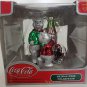 Rare Coca-Cola Trim A Tree Polar Bear Family And Penguin On Coke Sled Ornament 3