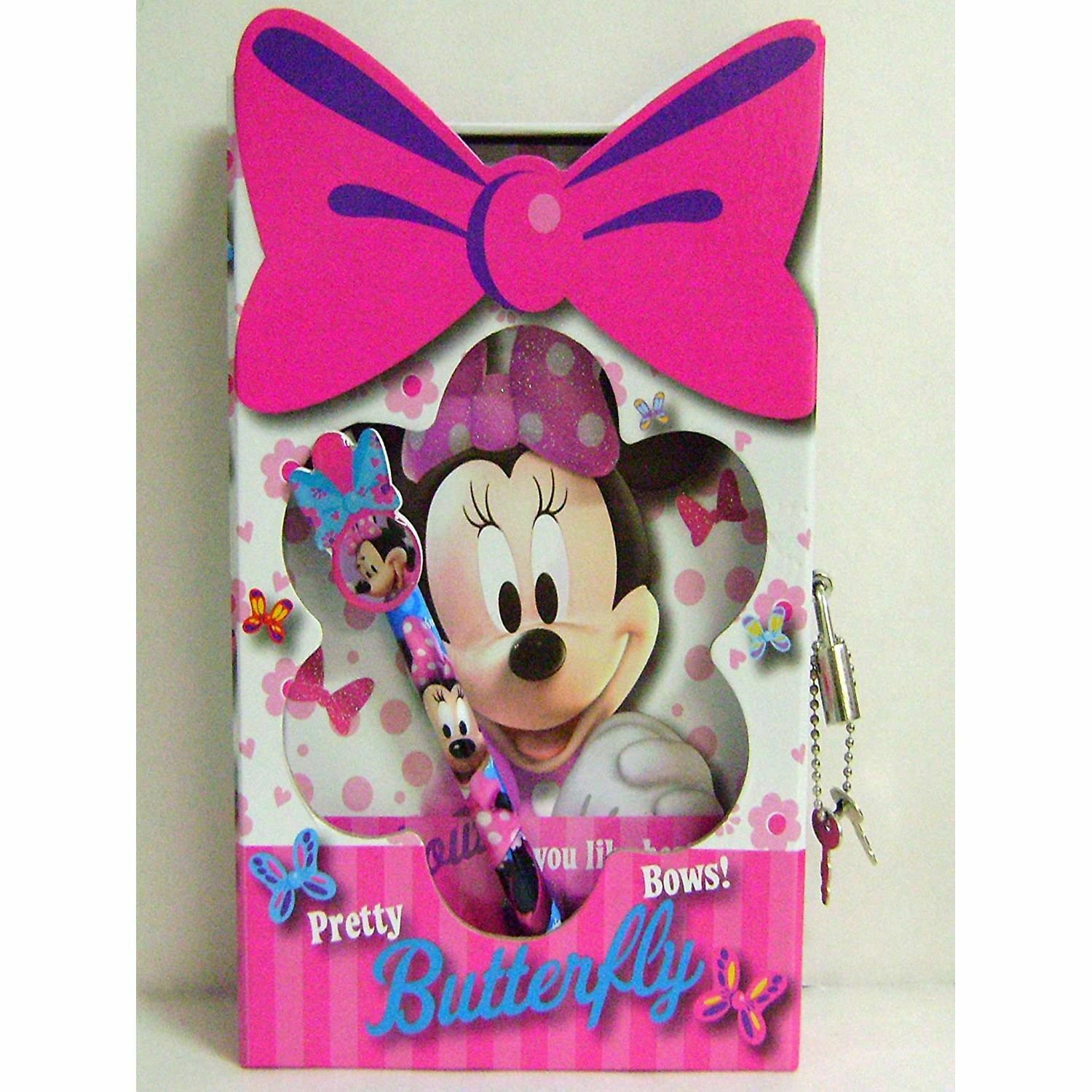 Disney Minnie Mouse Bowtique Notebook, Journal & Pen Set w / Die Cut window and