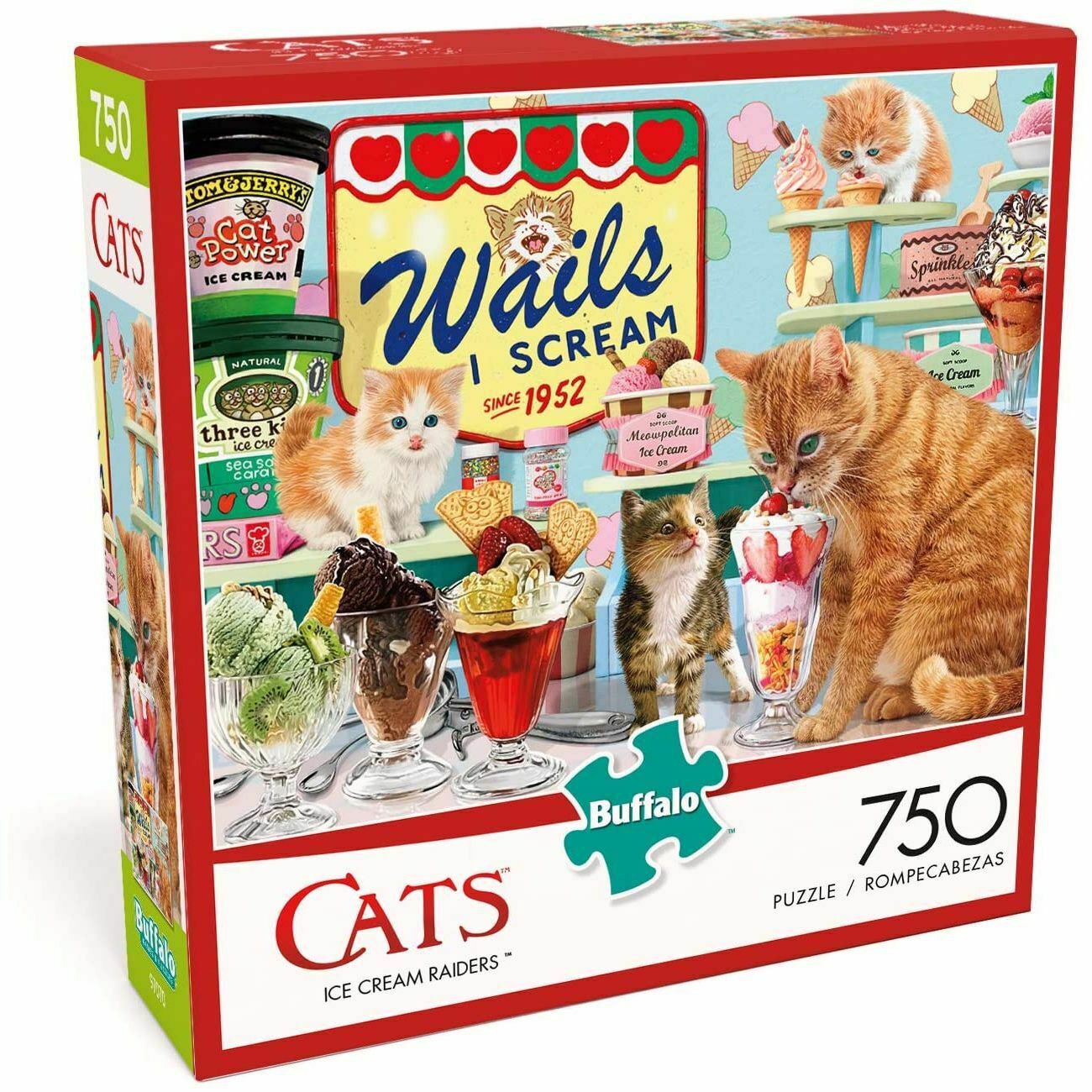 Buffalo Games - Ice Cream Raiders - 750 Piece Jigsaw Puzzle Multicolor, 24"L X