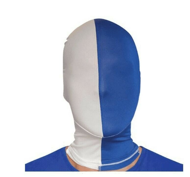 Morphsuit Mask For Halloween - White/Blue